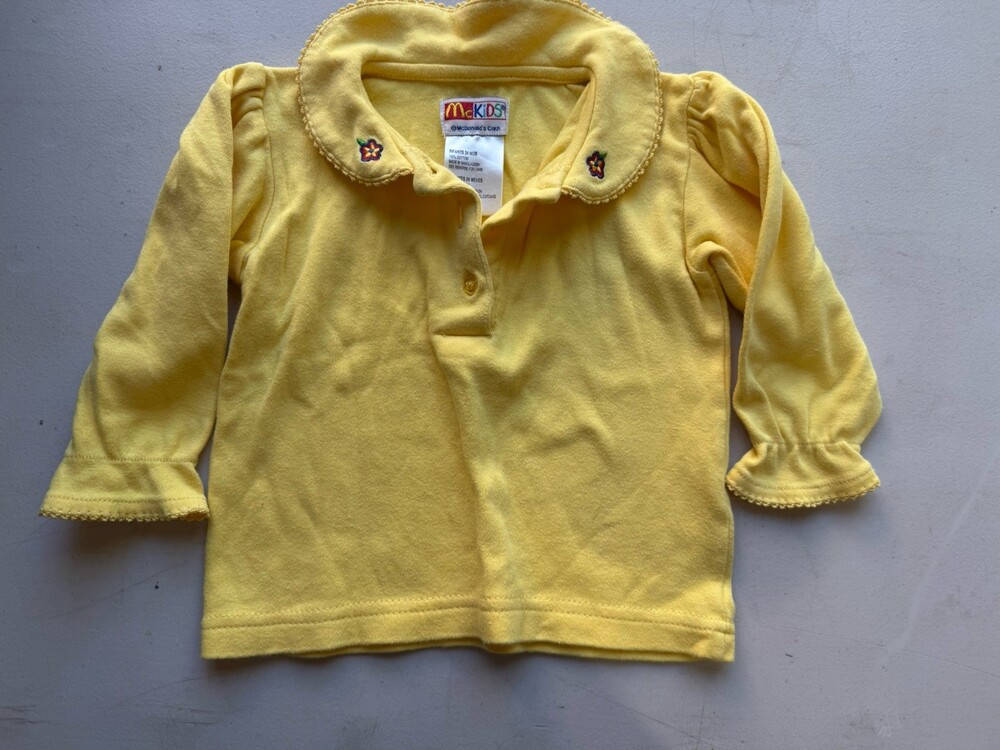 Vintage McKids Yellow Infants 24 Months Blouse